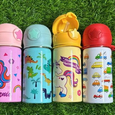 350 ml Stainless steel sipper water bottles for Kids  (₹300.00 / 1 Pcs)